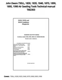 John Deere 730LL  1830  1835  1840  1870  1890  1895  1990 Air Seeding Tools Technical manual TM2303 preview