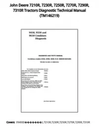 John Deere 7210R  7230R  7250R  7270R  7290R  7310R Tractors Diagnostic Technical Manual - TM146219 preview