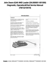 John Deere 624K 4WD Loader (SN.000001-001000) Diagnostic  Operation&Test Service Manual - TM13210X19 preview