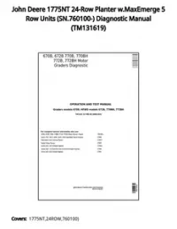John Deere 1775NT 24-Row Planter w.MaxEmerge 5 Row Units (SN.760100-) Diagnostic Manual - TM131619 preview