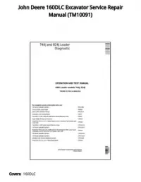 John Deere 160DLC Excavator Service Repair Manual - TM10091 preview