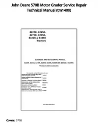 John Deere 570B Motor Grader Service Repair Technical Manual - tm1400 preview