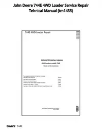 John Deere 744E 4WD Loader Service Repair Tehnical Manual - tm1455 preview