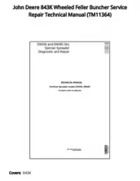 John Deere 843K Wheeled Feller Buncher Service Repair Technical Manual - TM11364 preview