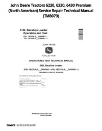 John Deere Tractors 6230  6330  6430 Premium (North American) Service Repair Technical Manual - TM8079 preview
