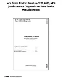 John Deere Tractors Premium 6230  6330  6430 (North America) Diagnostic and Tests Service Manual - TM8081 preview