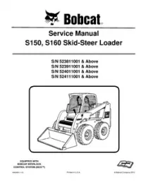 Bobcat S150 S160 Turbo Skid Steer Loader Service Repair Workshop Manual 523811001-524111001 preview
