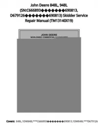 John Deere 848L  948L (SN:C666893690813  D679126690813) Skidder Service Repair Manual - TM13140X19 preview