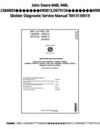 John Deere 848L 948L (SN.C666893690813 D679126690813) Skidder Diagnostic Service Manual TM13139X19 preview