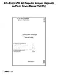 John Deere 6700 Self-Propelled Sprayers Diagnostic and Tests Service Manual - TM1834 preview