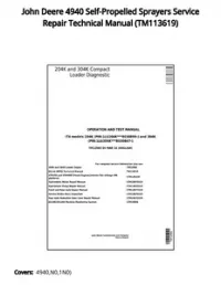 John Deere 4940 Self-Propelled Sprayers Service Repair Technical Manual - TM113619 preview