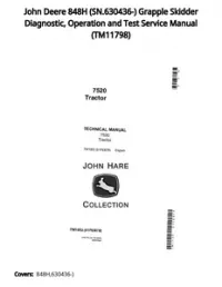 John Deere 848H (SN.630436-) Grapple Skidder Diagnostic  Operation and Test Service Manual - TM11798 preview