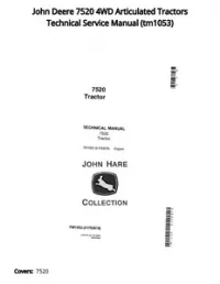 John Deere 7520 4WD Articulated Tractors Technical Service Manual - tm1053 preview