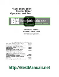 John Deere 450H  550H  650H Crawler Dozer Diagnostic  Operation and Test Service Manual - TM1743 preview