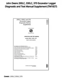 John Deere 200LC  330LC  370 Excavator Logger Diagnostic and Test Manual Supplement - TM1827 preview