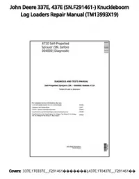 John Deere 337E  437E (SN.F291461-) Knuckleboom Log Loaders Repair Manual - TM13993X19 preview