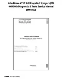 John Deere 4710 Self-Propelled Sprayers (SN. -004000) Diagnostic & Tests Service Manual - TM1862 preview