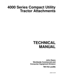 John Deere 4000 Series Compact Utility Tractor Attachments Technical Service Manual - TM1763 preview