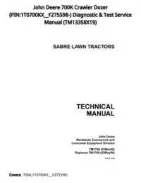 John Deere 700K Crawler Dozer (PIN:1T0700KX__F275598-) Diagnostic & Test Service Manual - TM13358X19 preview