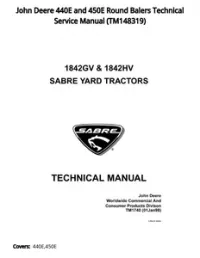 John Deere 440E and 450E Round Balers Technical Service Manual - TM148319 preview
