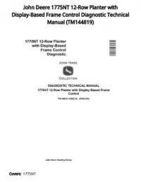 John Deere 1775NT 12-Row Planter with Display-Based Frame Control Diagnostic Technical Manual - TM144819 preview