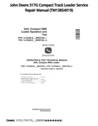 John Deere 317G Compact Track Loader Service Repair Manual - TM13854X19 preview