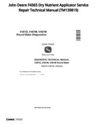 John Deere F4365 Dry Nutrient Applicator Service Repair Technical Manual - TM139819 preview