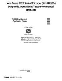 John Deere 862B Series II Scraper (SN. 818323-) Diagnostic  Operation & Test Service manual - tm1724 preview
