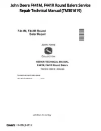 John Deere F441M  F441R Round Balers Service Repair Technical Manual - TM301619 preview