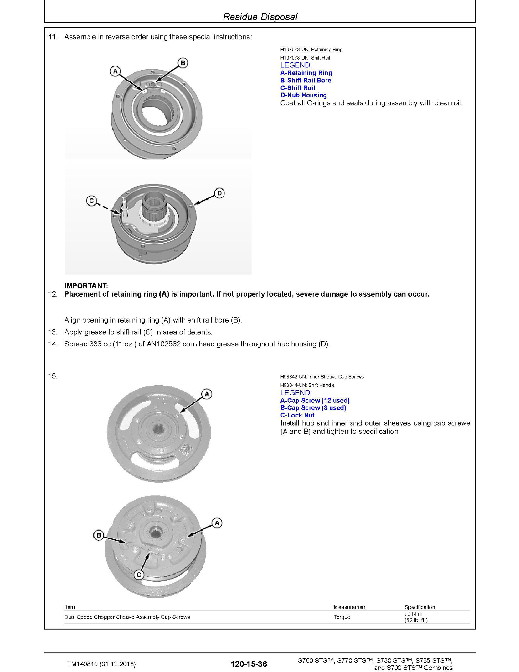 John Deere S790 manual pdf