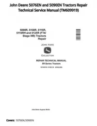 John Deere 5076EN and 5090EN Tractors Repair Technical Service Manual - TM609919 preview