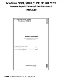 John Deere 5090R  5100R  5115R  5115RH  5125R Tractors Repair Technical Service Manual - TM143519 preview