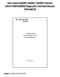 John Deere 8320RT  8345RT  8370RT Tractors (SN.917000-920000) Diagnostic Technical Manual - TM146619 preview