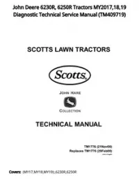 John Deere 6230R  6250R Tractors MY2017 18 19 Diagnostic Technical Service Manual - TM409719 preview