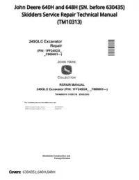 John Deere 640H and 648H (SN. before 630435) Skidders Service Repair Technical Manual - TM10313 preview