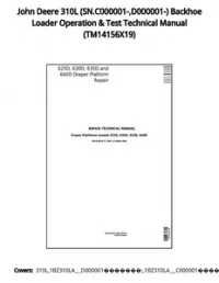 John Deere 310L (SN.C000001- D000001-) Backhoe Loader Operation & Test Technical Manual - TM14156X19 preview