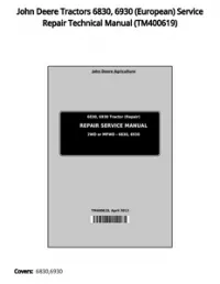 John Deere Tractors 6830  6930 (European) Service Repair Technical Manual - TM400619 preview