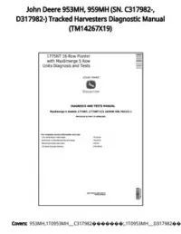 John Deere 953MH  959MH (SN. C317982-  D317982-) Tracked Harvesters Diagnostic Manual - TM14267X19 preview