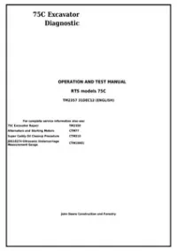 John Deere 75C RTS Excavator Diagnostic  Operation and Test Service Manual - TM2357 preview