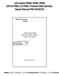 John Deere 903M  953M  959M (SN.F317982- L317982-) Tracked Feller Buncher Repair Manual - TM14262X19 preview