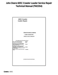 John Deere 605C Crawler Loader Service Repair Technical Manual - TM2354 preview