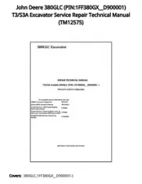 John Deere 380GLC (PIN:1FF380GX__D900001) T3/S3A Excavator Service Repair Technical Manual - TM12575 preview