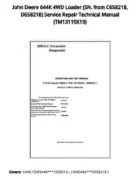 John Deere 644K 4WD Loader (SN. from C658218  D658218) Service Repair Technical Manual - TM13119X19 preview