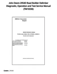 John Deere 2954D Road Builder Delimber Diagnostic  Operation and Test Service Manual - TM10330 preview