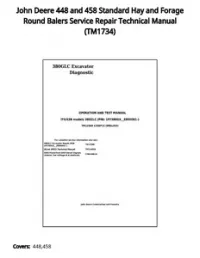 John Deere 448 and 458 Standard Hay and Forage Round Balers Service Repair Technical Manual - TM1734 preview