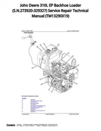 John Deere 310L EP Backhoe Loader (S.N.273920-329327) Service Repair Technical Manual - TM13290X19 preview
