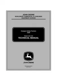 John Deere 2320 Compact Utility Tractor Test and Adjustments Technical Manual - TM2388 preview
