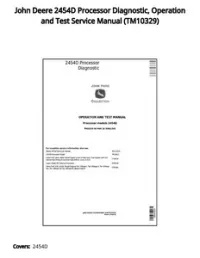 John Deere 2454D Processor Diagnostic  Operation and Test Service Manual - TM10329 preview