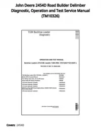 John Deere 2454D Road Builder Delimber Diagnostic  Operation and Test Service Manual - TM10326 preview