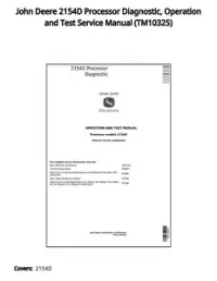 John Deere 2154D Processor Diagnostic  Operation and Test Service Manual - TM10325 preview